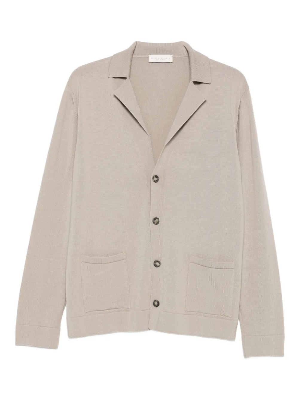LUIGI GENTILE notched-collar cardigan | Neutrals | Image 1