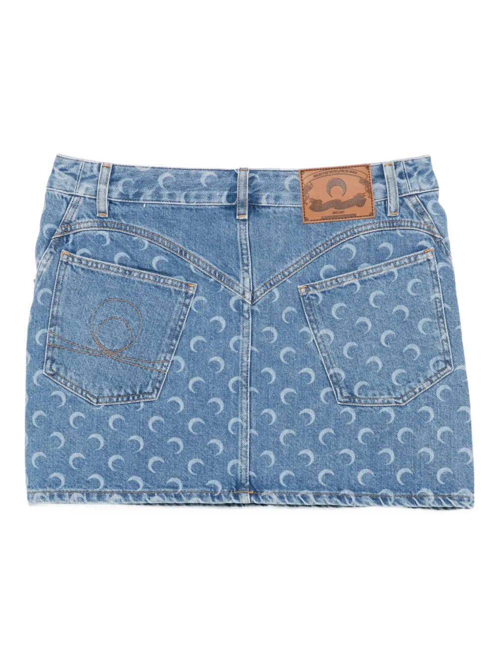 Marine Serre denim mini skirt | Fitted Skirts | Image 2