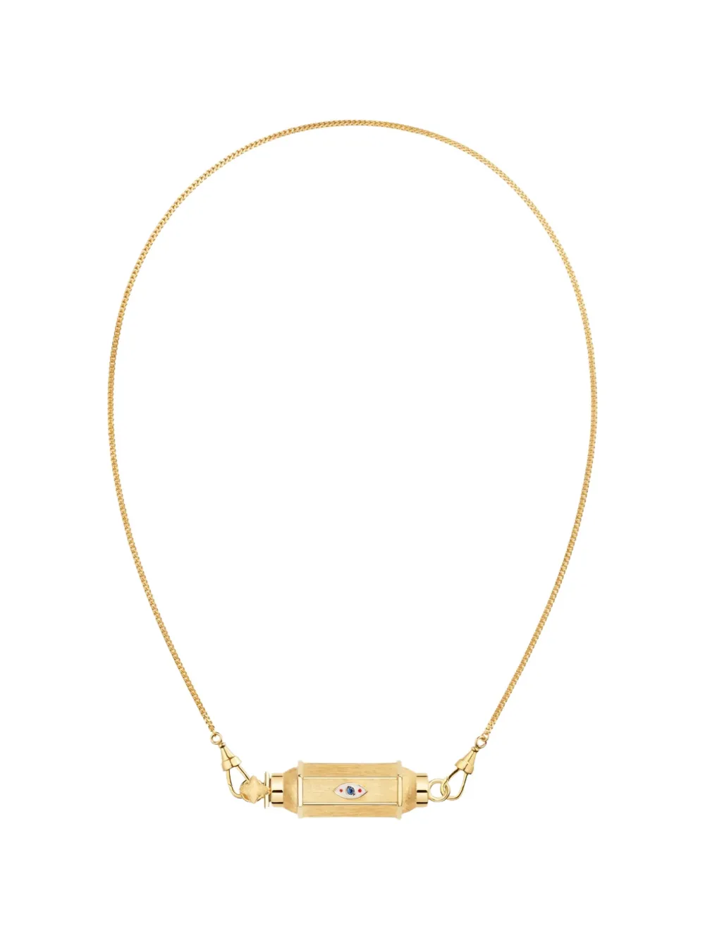 Marie Lichtenberg Baby Locket Evil Eye sapphire necklace - Oro