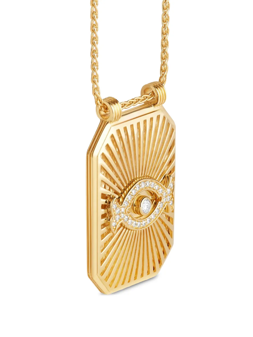 Eye Diamond Scapular Necklace