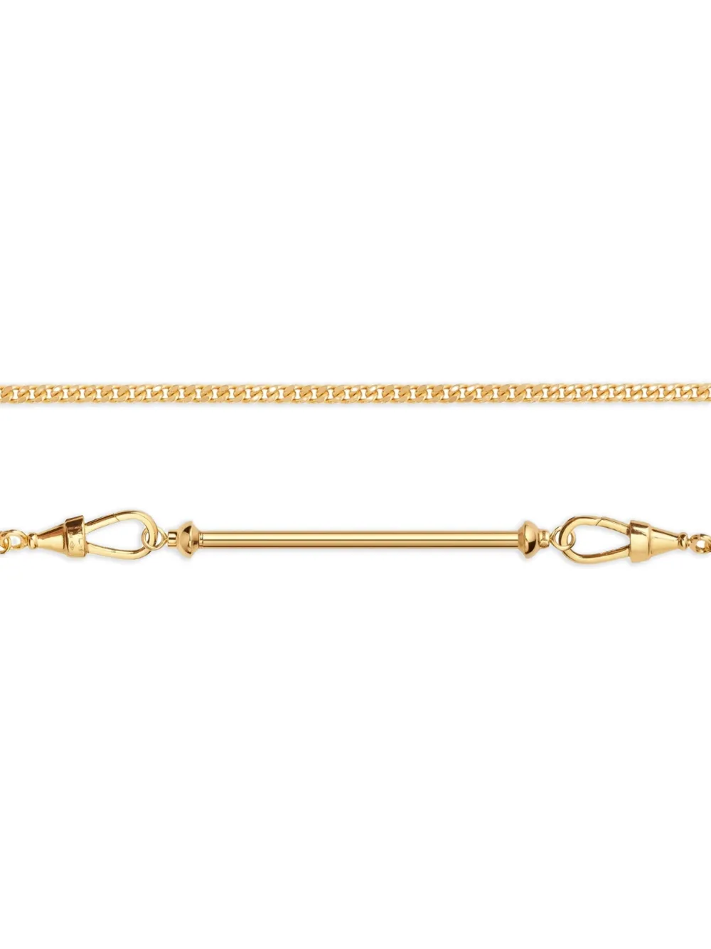 Marie Lichtenberg Polished Connector Pendant in Gold, view 3