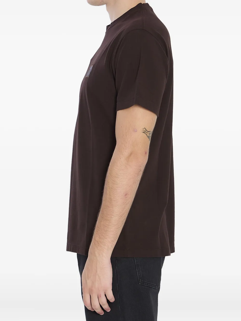 Stone Island Ghost Piece Cotton T-shirt In Brown