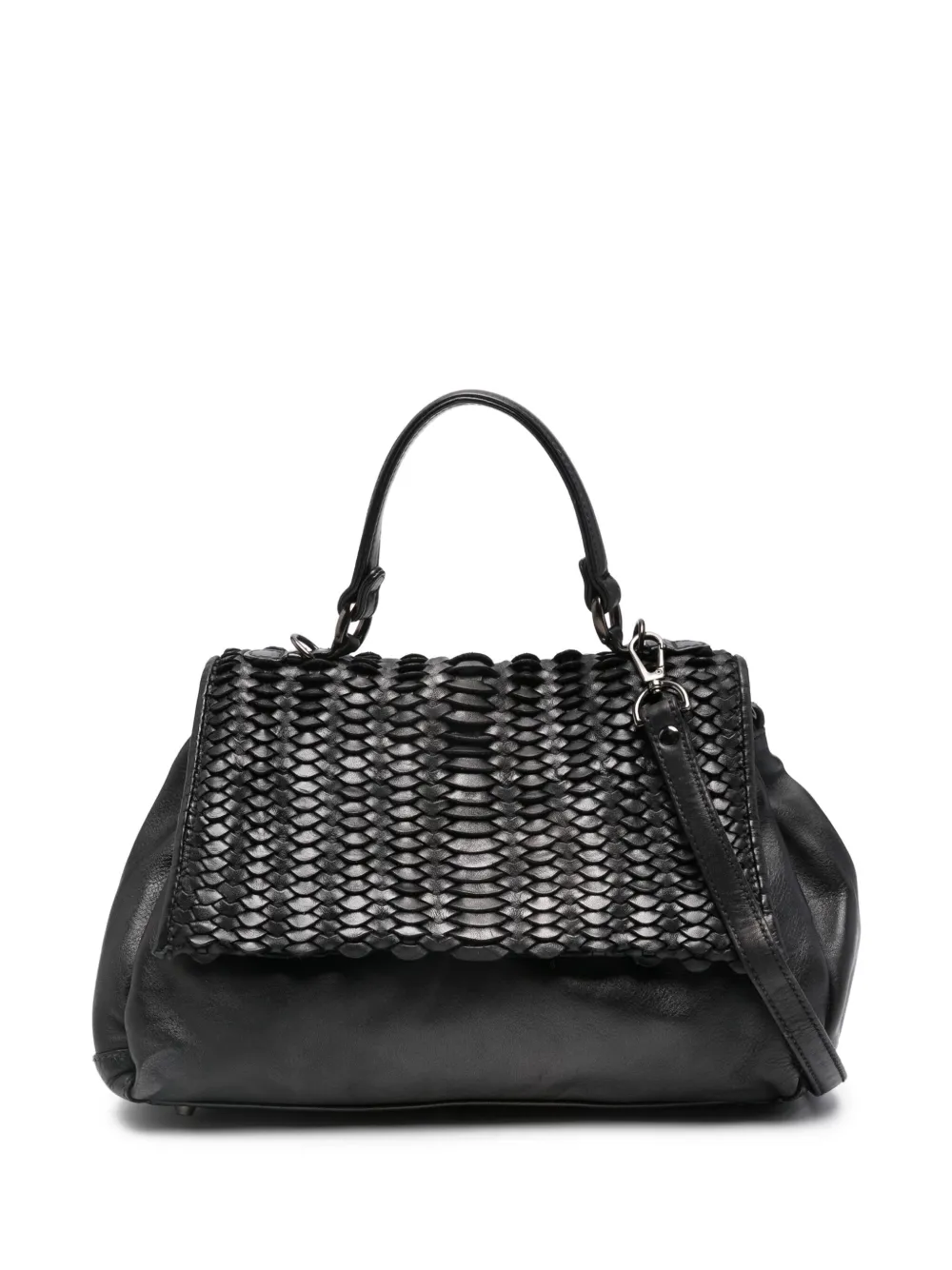 Reptile's House woven-flap shoulder bag | Black | Image 1