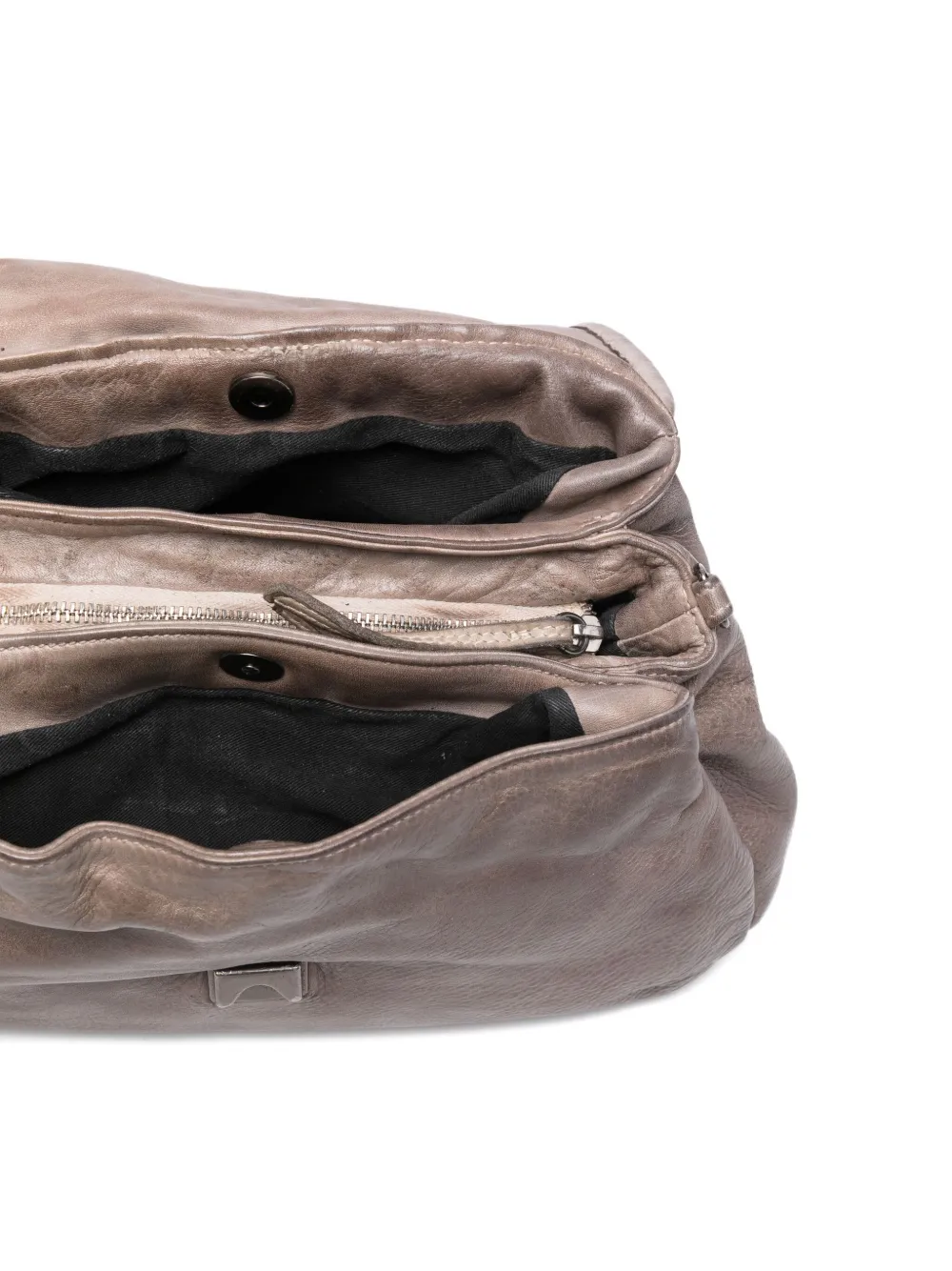 Reptile's House Woven-flap Shoulder Bag In Brown