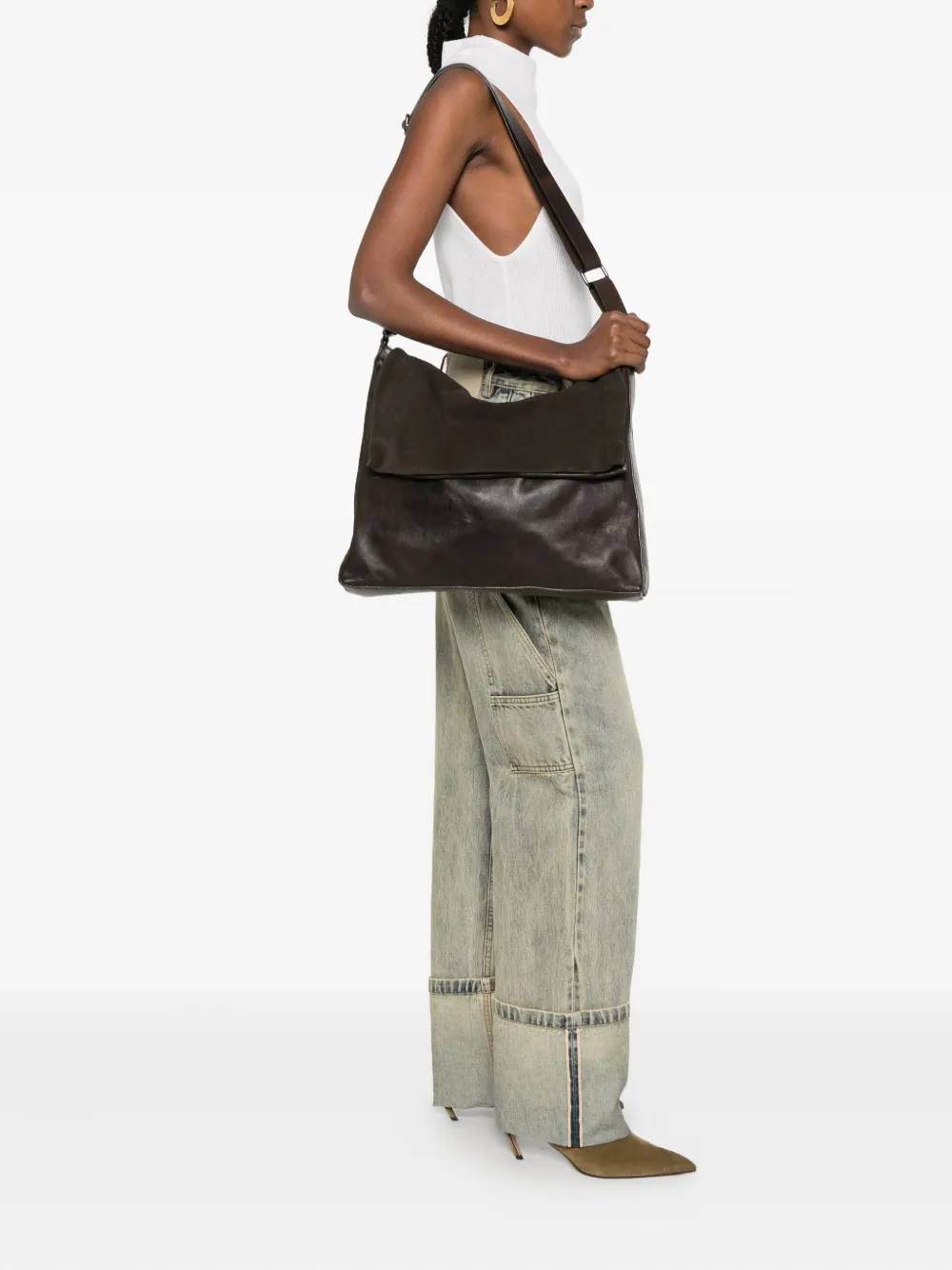 Reptile's House flap shoulder bag - Bruin