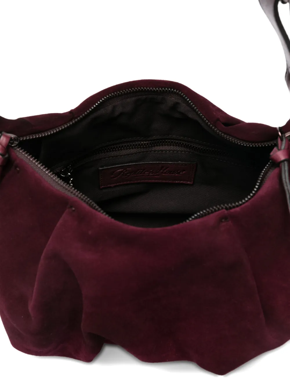 Reptile's House Ruched Shoulder Bag In Red