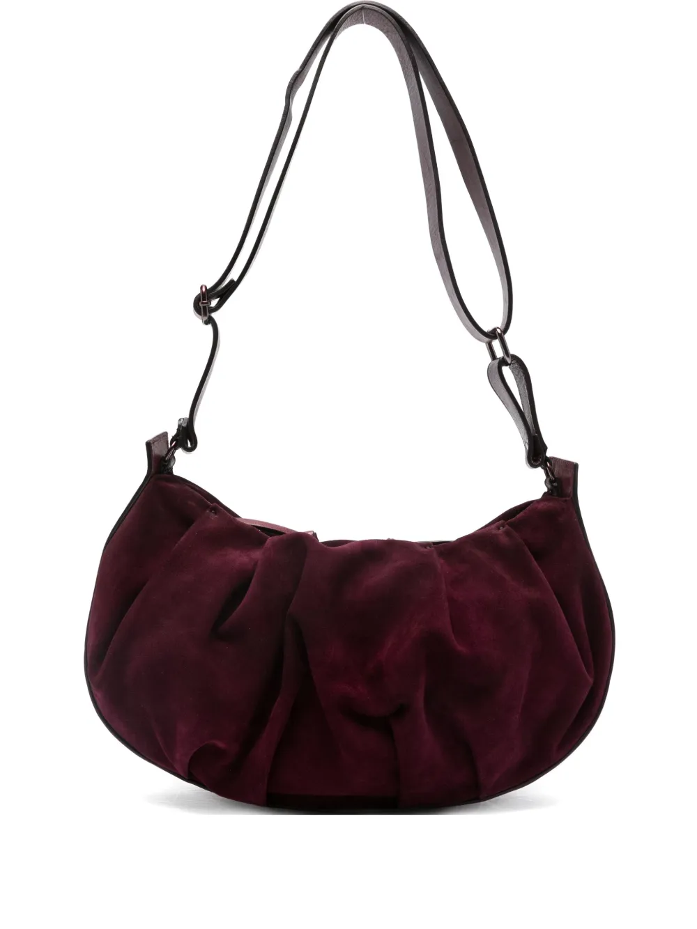 Reptile's House Ruched Shoulder Bag In Red