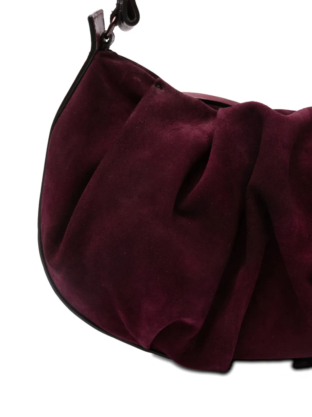 Reptile's House Ruched Shoulder Bag In Red