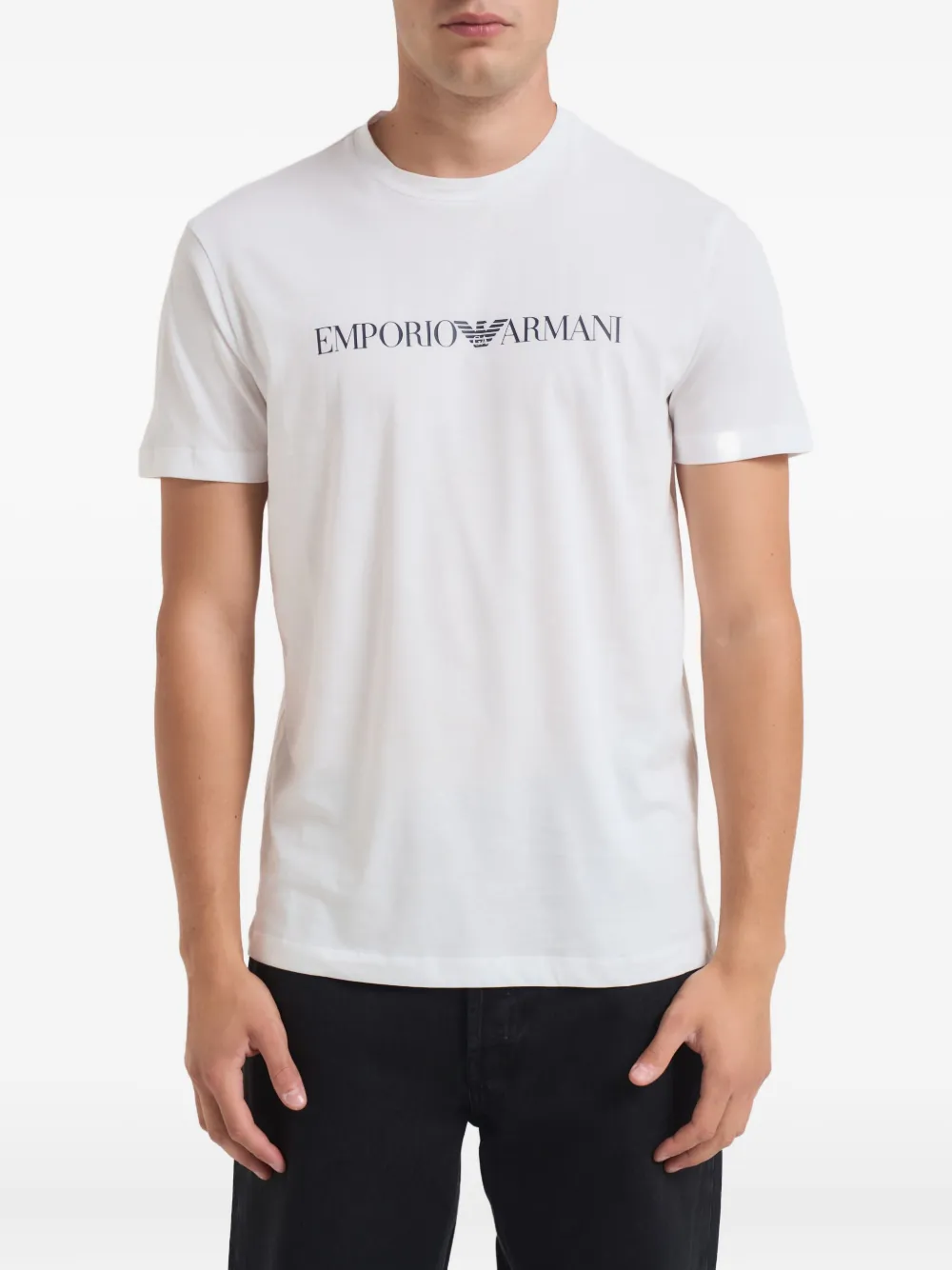 Emporio Armani logo-print T-shirt - Wit