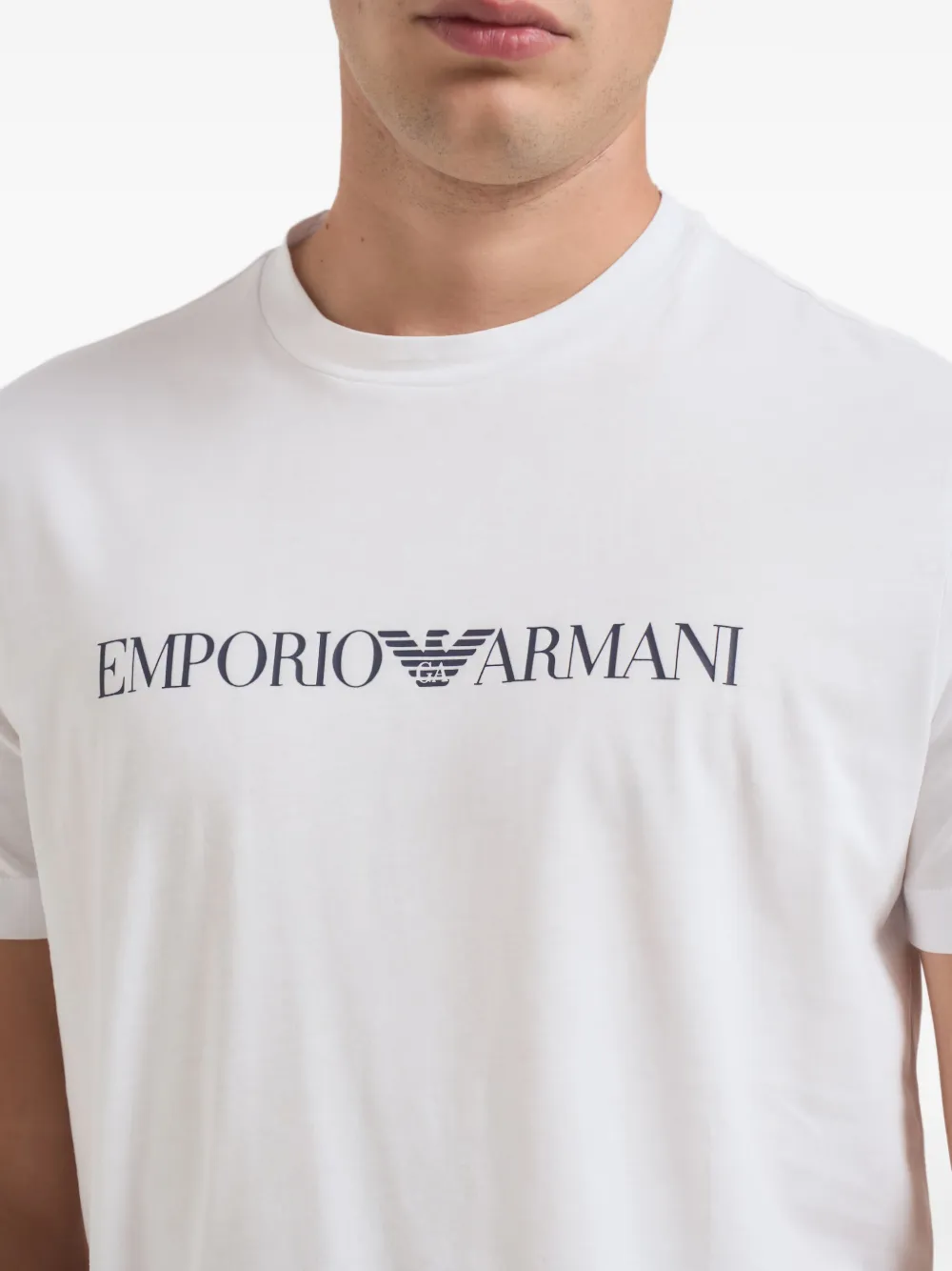 Emporio Armani T-shirt met logoprint Wit