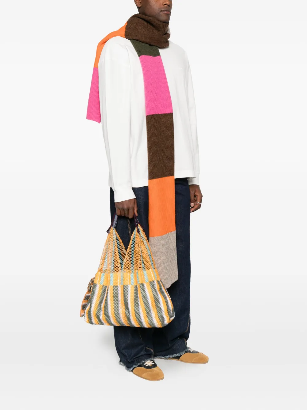 Épice striped net shoulder bag | Men | Image 2