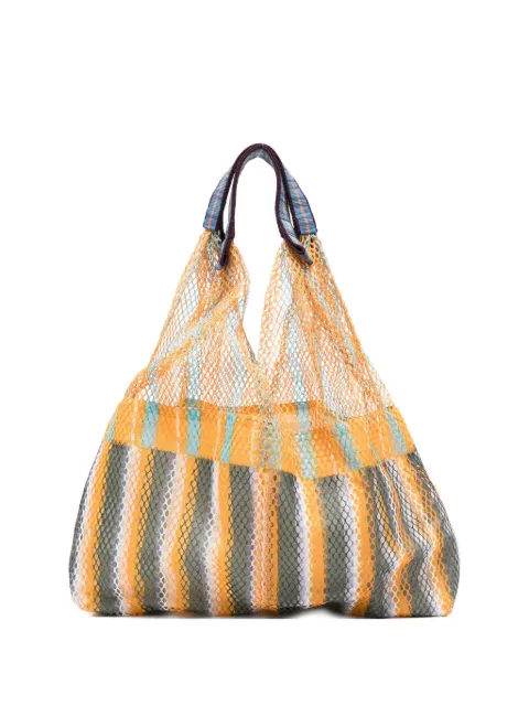 Épice striped net shoulder bag