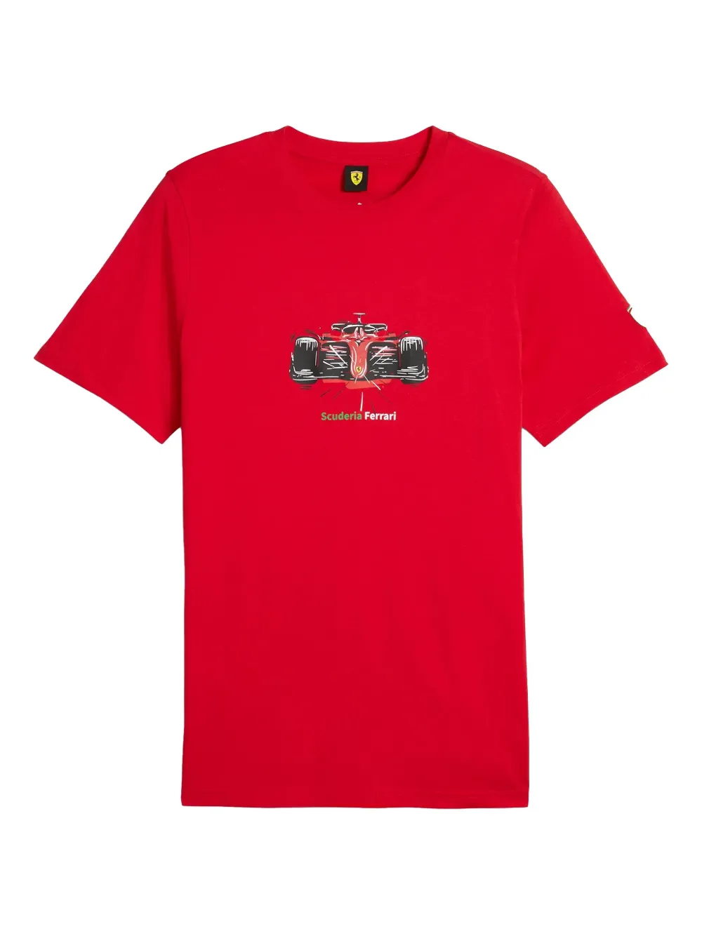 Puma X Scuderia Ferrari Race Graphic-print T-shirt In Red