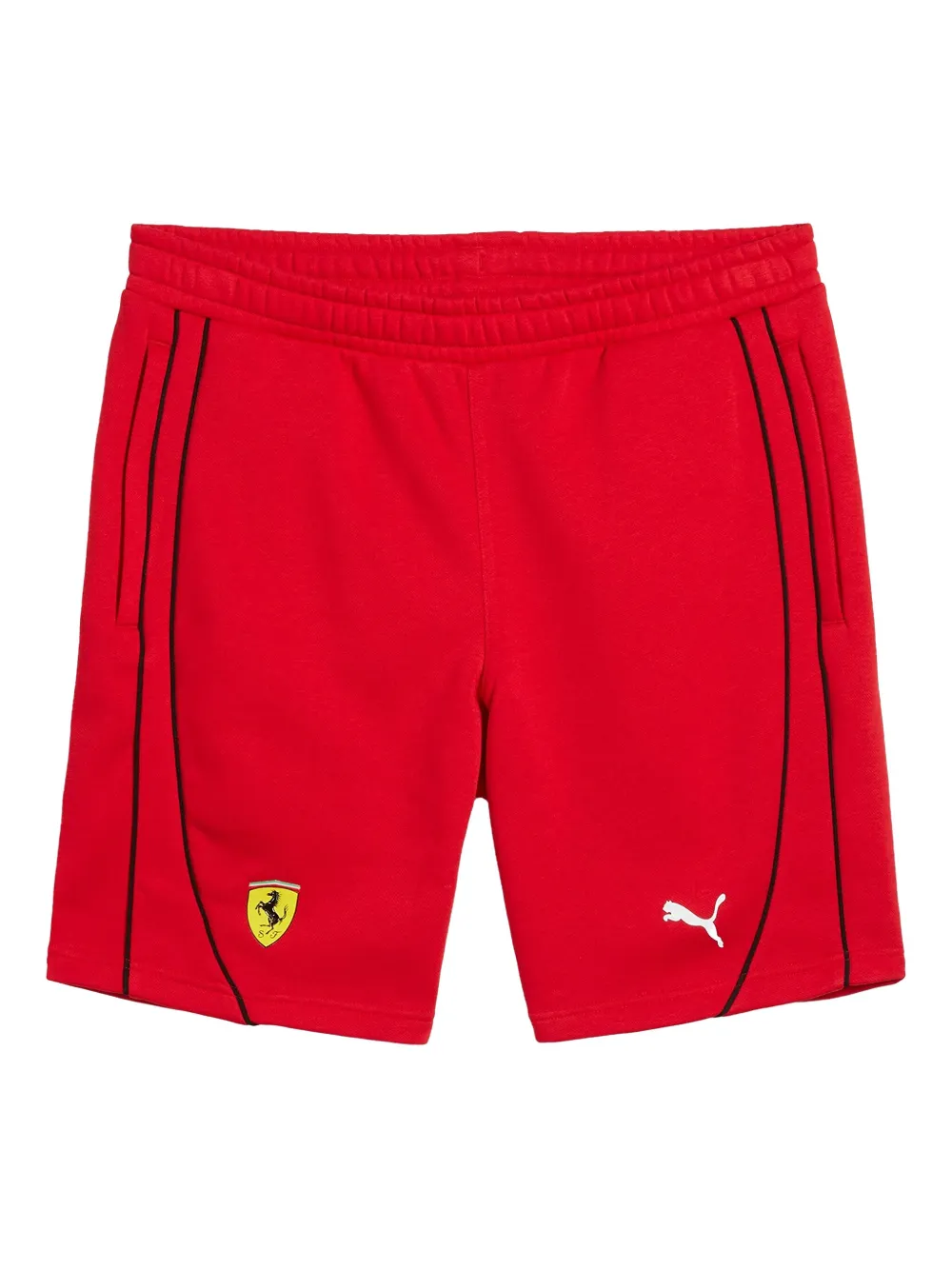 Puma X Scuderia Ferrari Race Logo-appliqué Track Shorts In Red