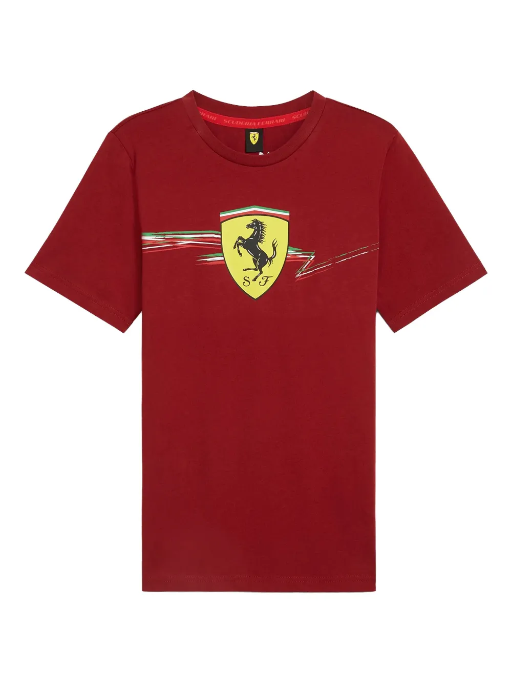 Puma X Scuderia Ferrari Race Big Shield-frame T-shirt In Red