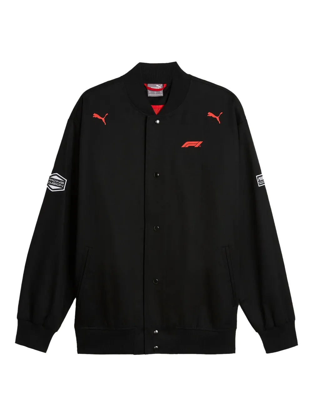 Puma X F1 Logo-appliqué Bomber Jacket In Black