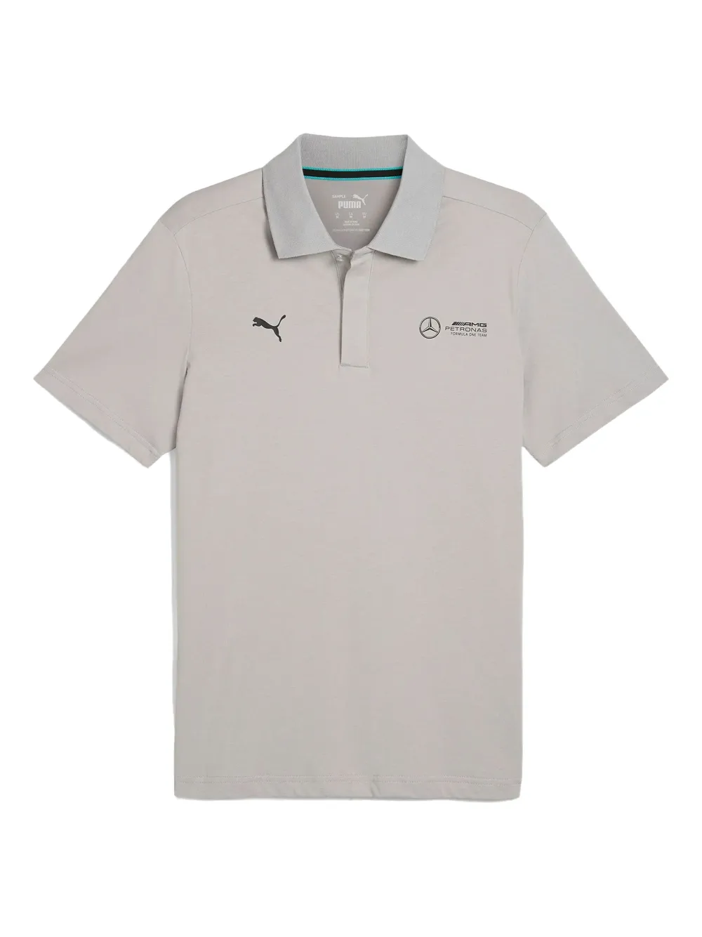 Puma X Mercedes Amg Petronas F1 Team Logo-detail Polo Shirt In Gray
