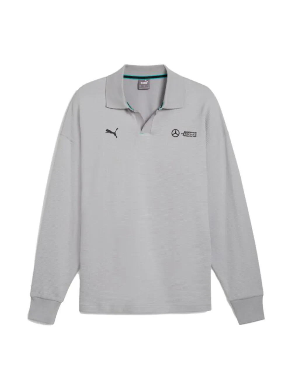 PUMA x Mercedes AMG Petronas F1 Team logo-embroidered polo shirt - Grigio