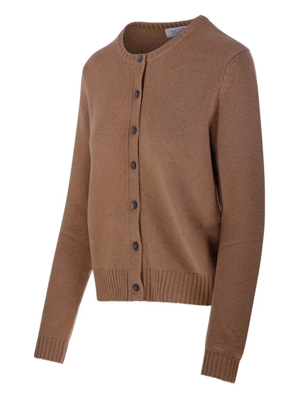 Beyou Buttoned Cardigan In Brown