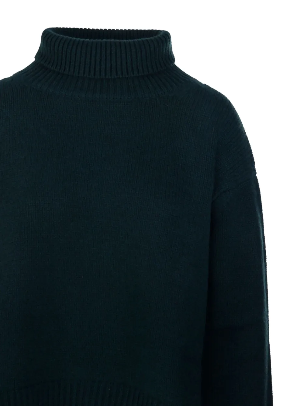 Beyou Turtleneck Ribbed Sweater In Black