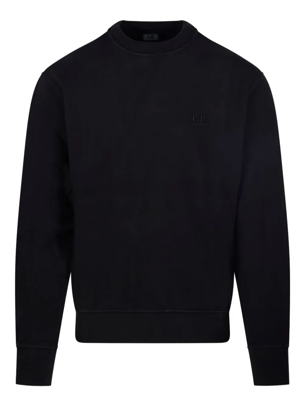 C.P. Company sudadera con cuello redondo y logo bordado | negro | Image 1