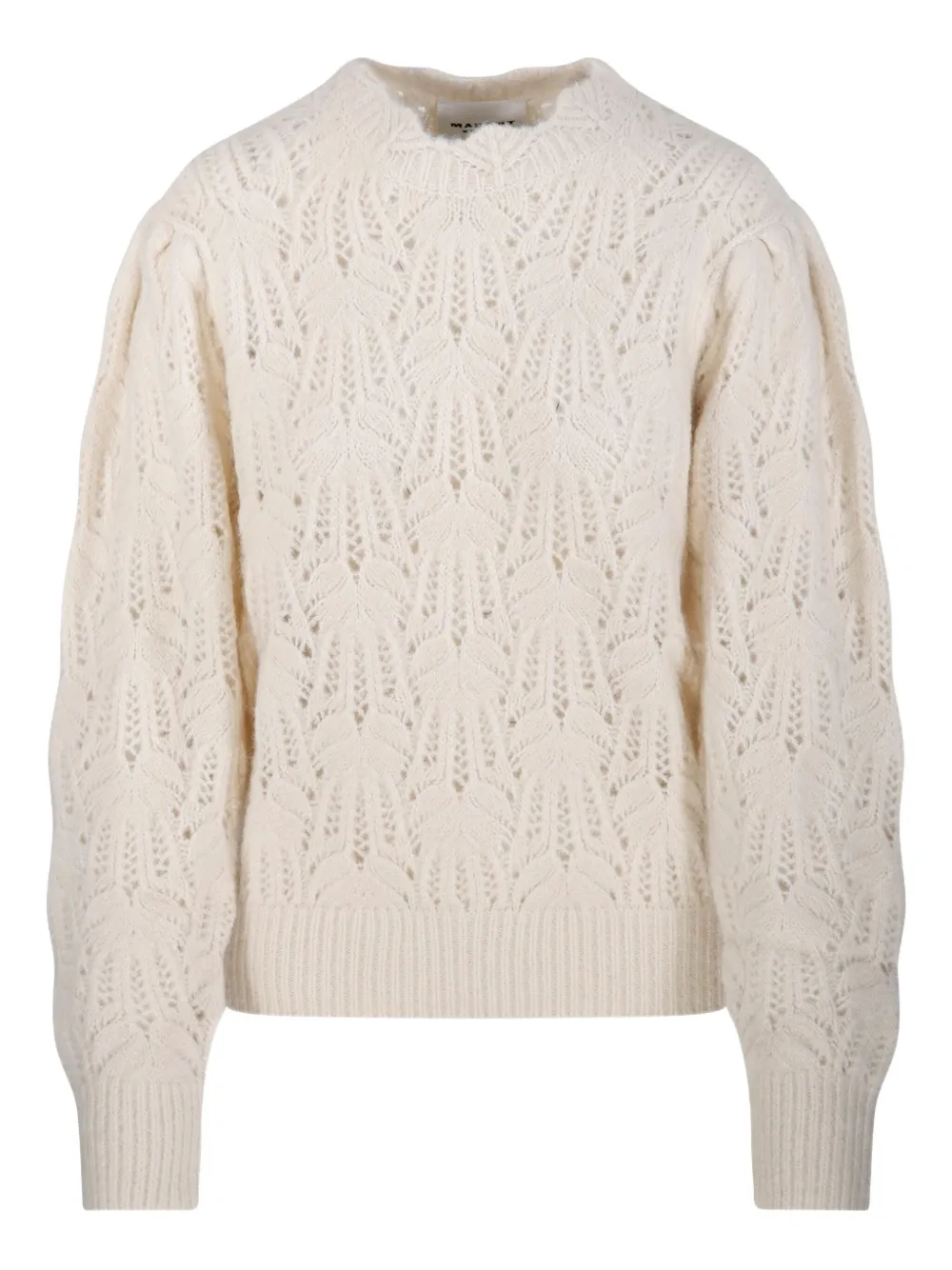 MARANT ÉTOILE openwork puff-sleeve sweater | Neutrals | Image 1