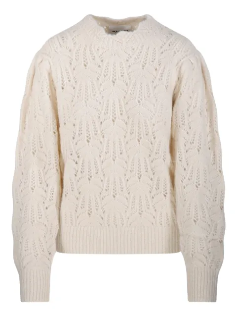 MARANT ÉTOILE openwork puff-sleeve sweater