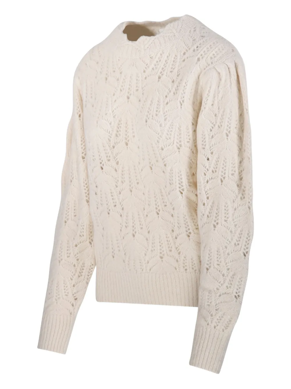 MARANT ÉTOILE openwork puff-sleeve sweater | Knitted Sweaters | Image 2