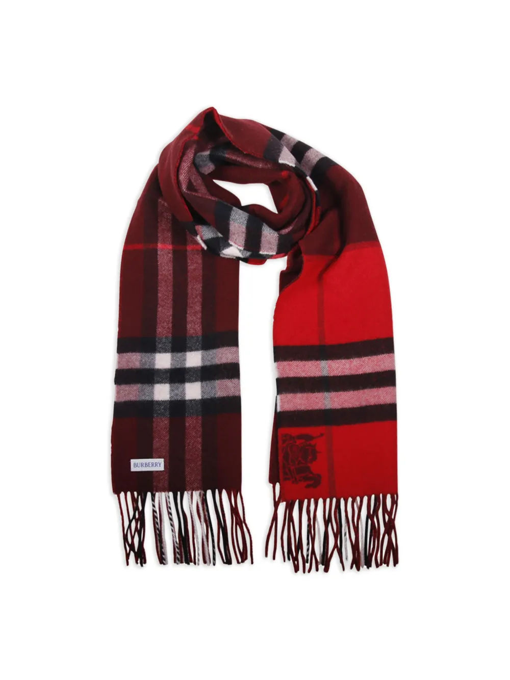 Burberry checkered scarf - Rood