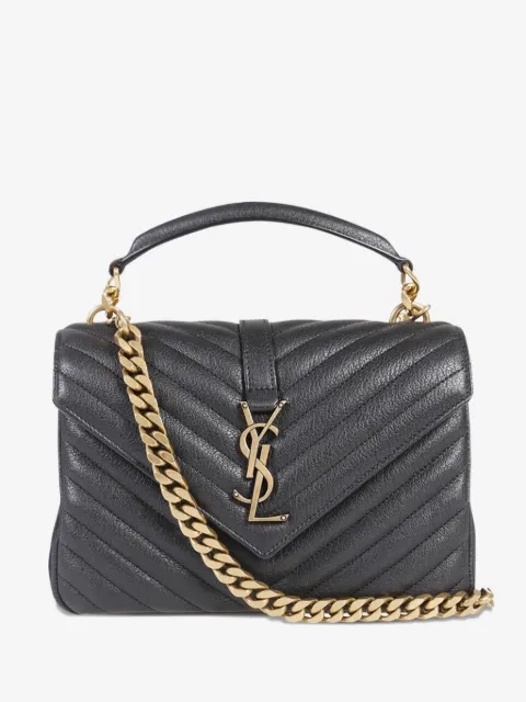 Saint Laurent medium College chevron-quilted leather tote bag