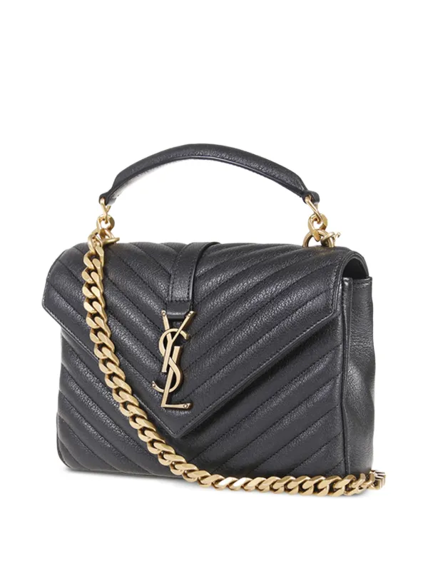 Saint Laurent Bolso Shopper College Mediano Negro FARFETCH ES