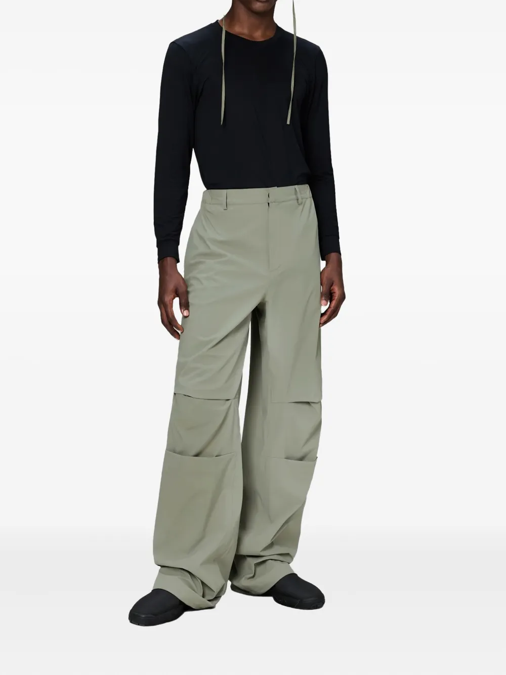 Rains Suva Hardshell Pants Wide In Green