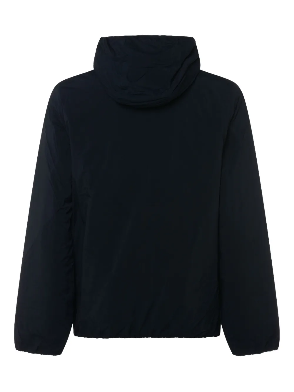 K-way Hooded Jacket With Side Pockets And Cuffs In Blue