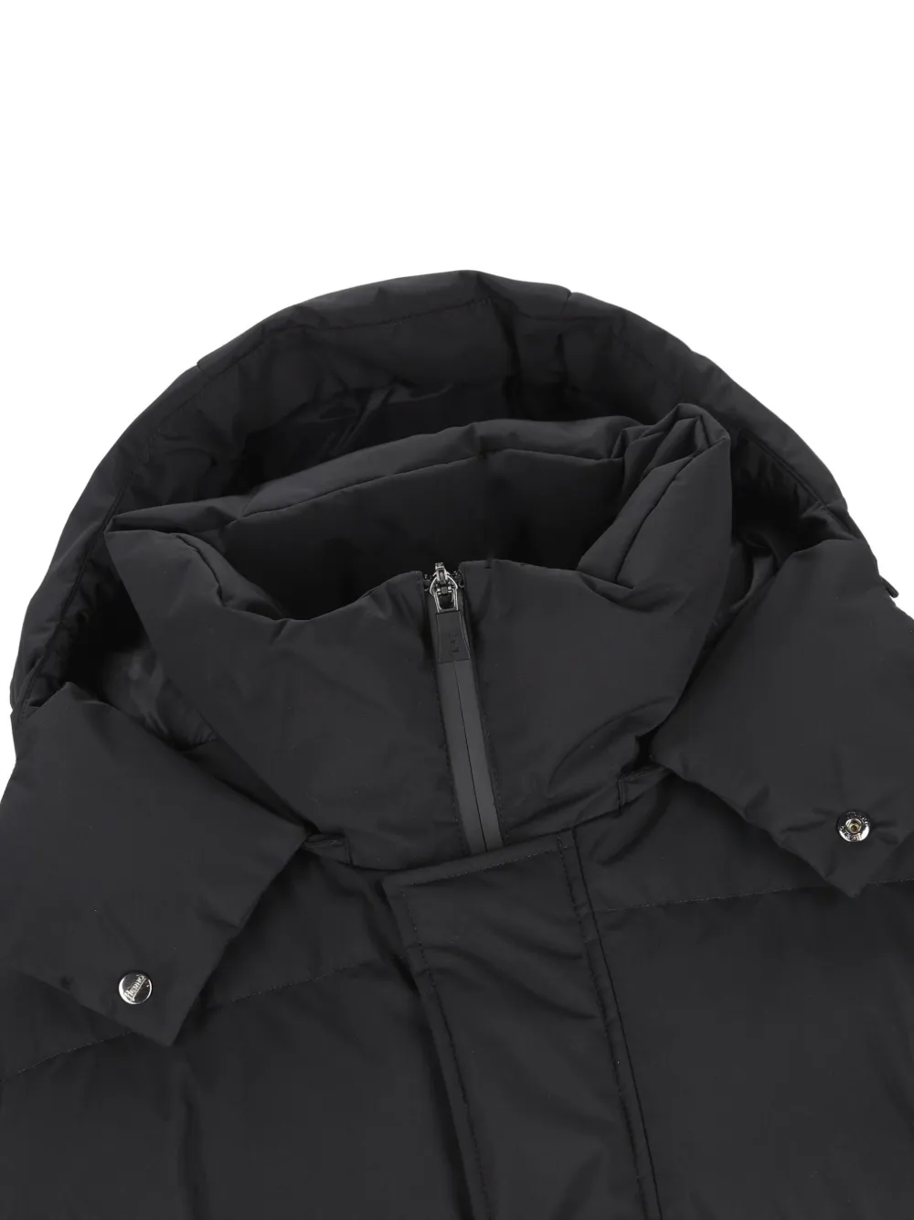 Herno Hooded Pocket Coat In Black