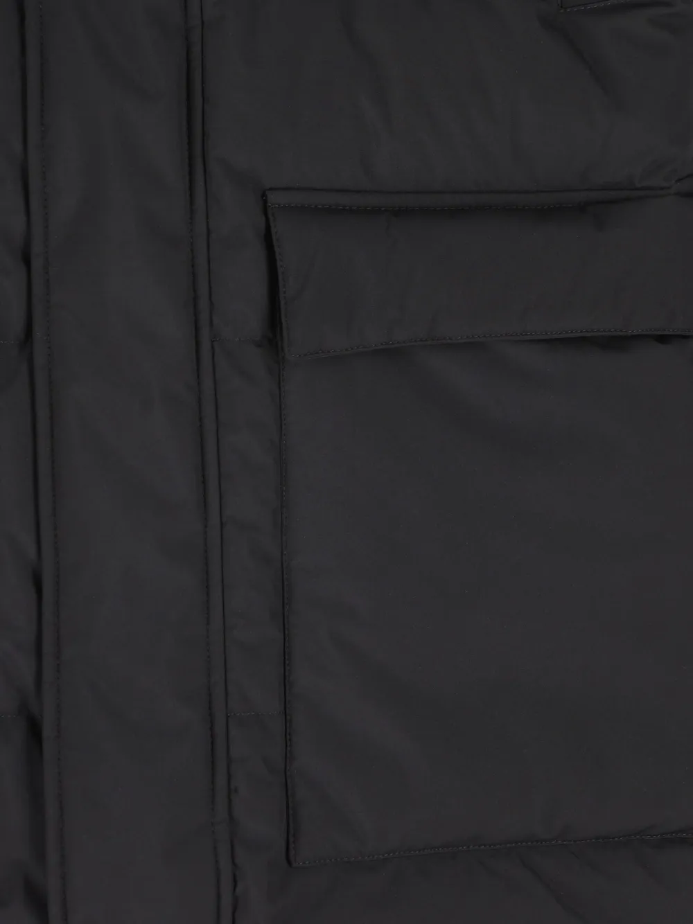 Herno Hooded Pocket Coat In Black