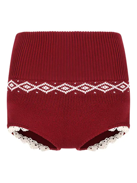 Magda Butrym shorts de encaje en jacquard