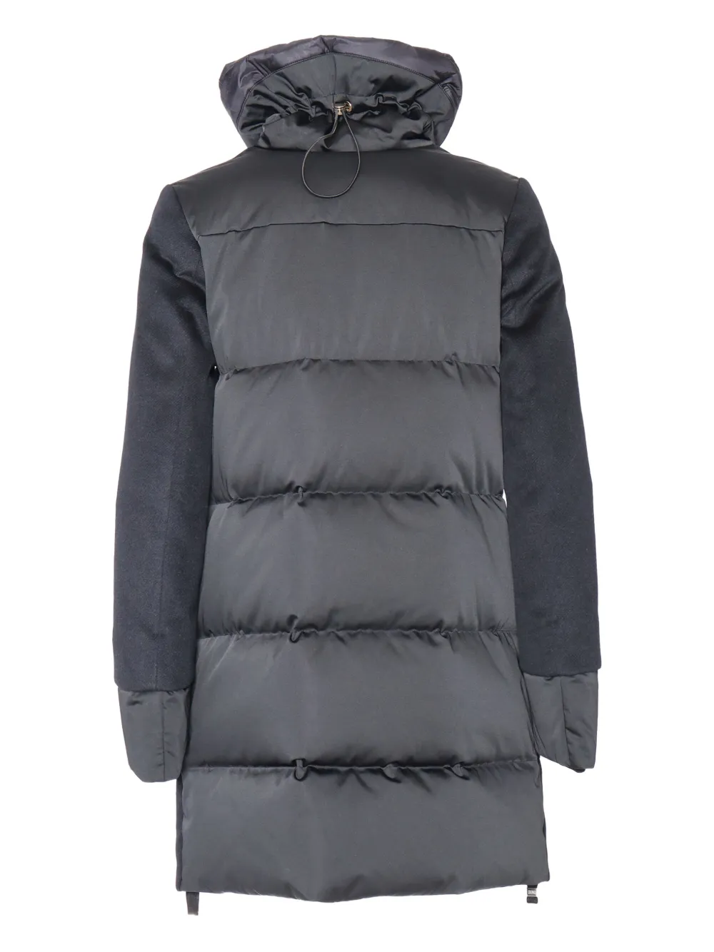 Duno Quilted Padded Coat With Adjustable Collar In Gray
