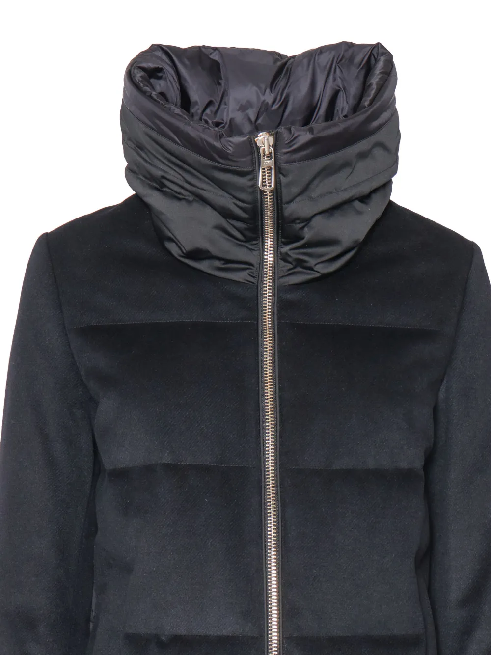Duno Quilted Padded Coat With Adjustable Collar In Gray