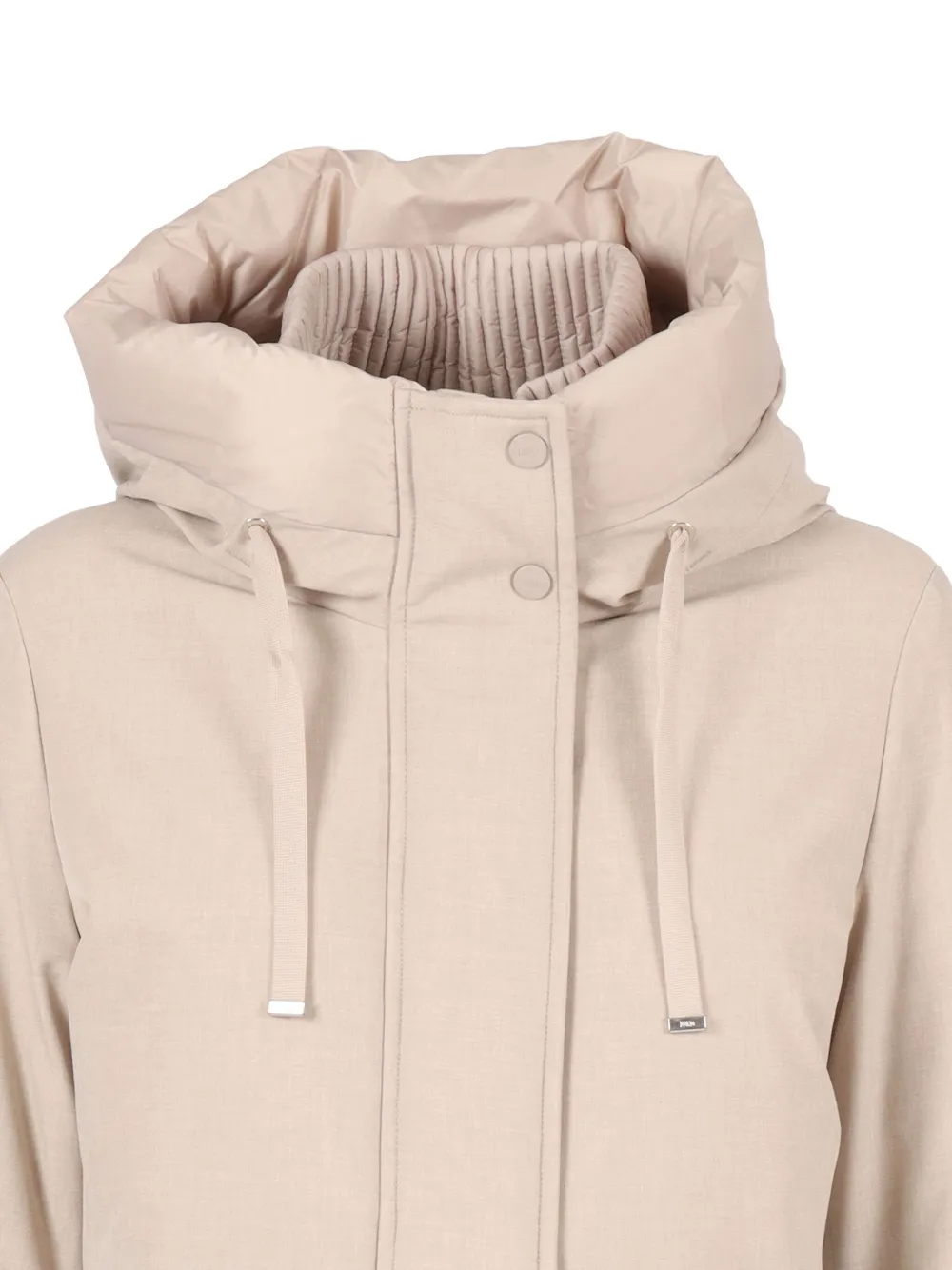 Duno Charlene Hooded Coat In Neutral