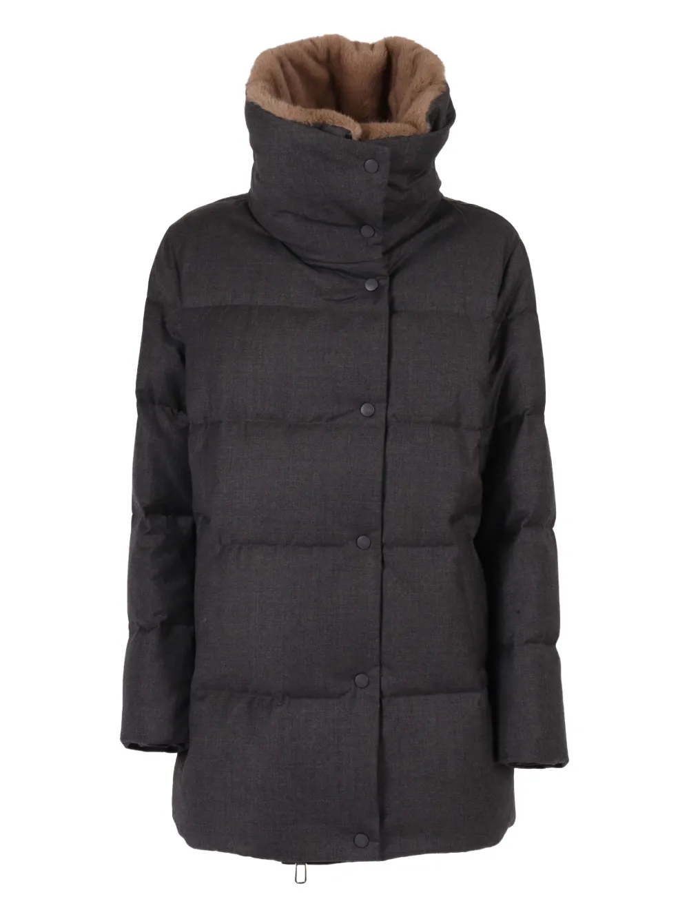Duno Marble Buttoned Collar Jacket In Gray