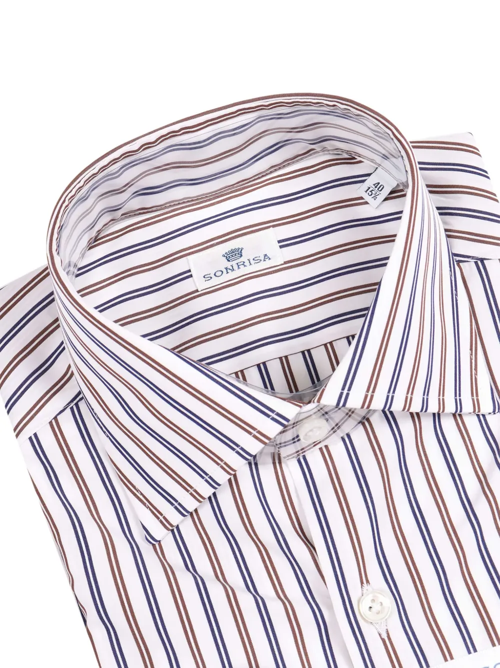 Sonrisa Striped Cotton Dress Shirt In Multi