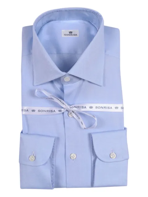 Sonrisa camisa de algodón con botones