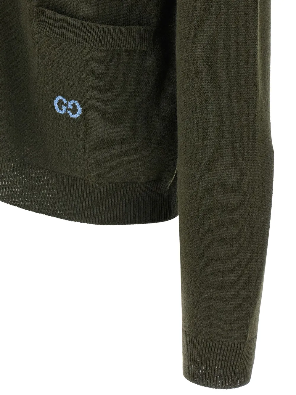 Gucci Button-up vest met GG-intarsia Groen