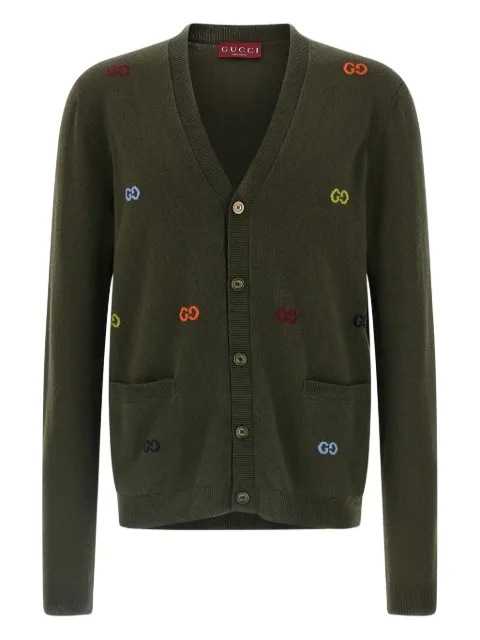Gucci GG-intarsia button-up cardigan