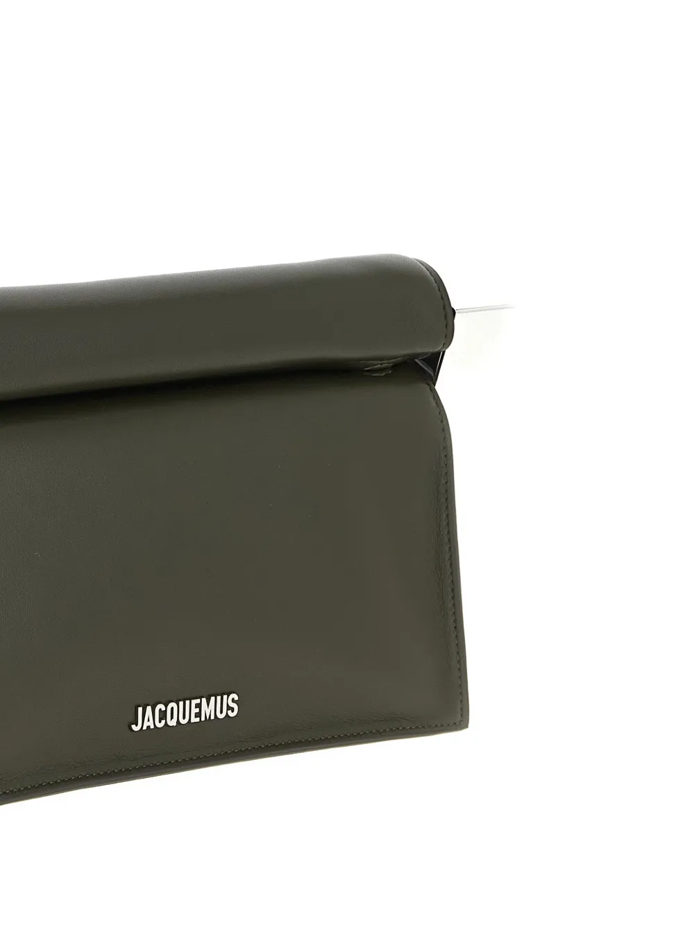 Jacquemus Dark Khaki Rond Carre Clutch In Green
