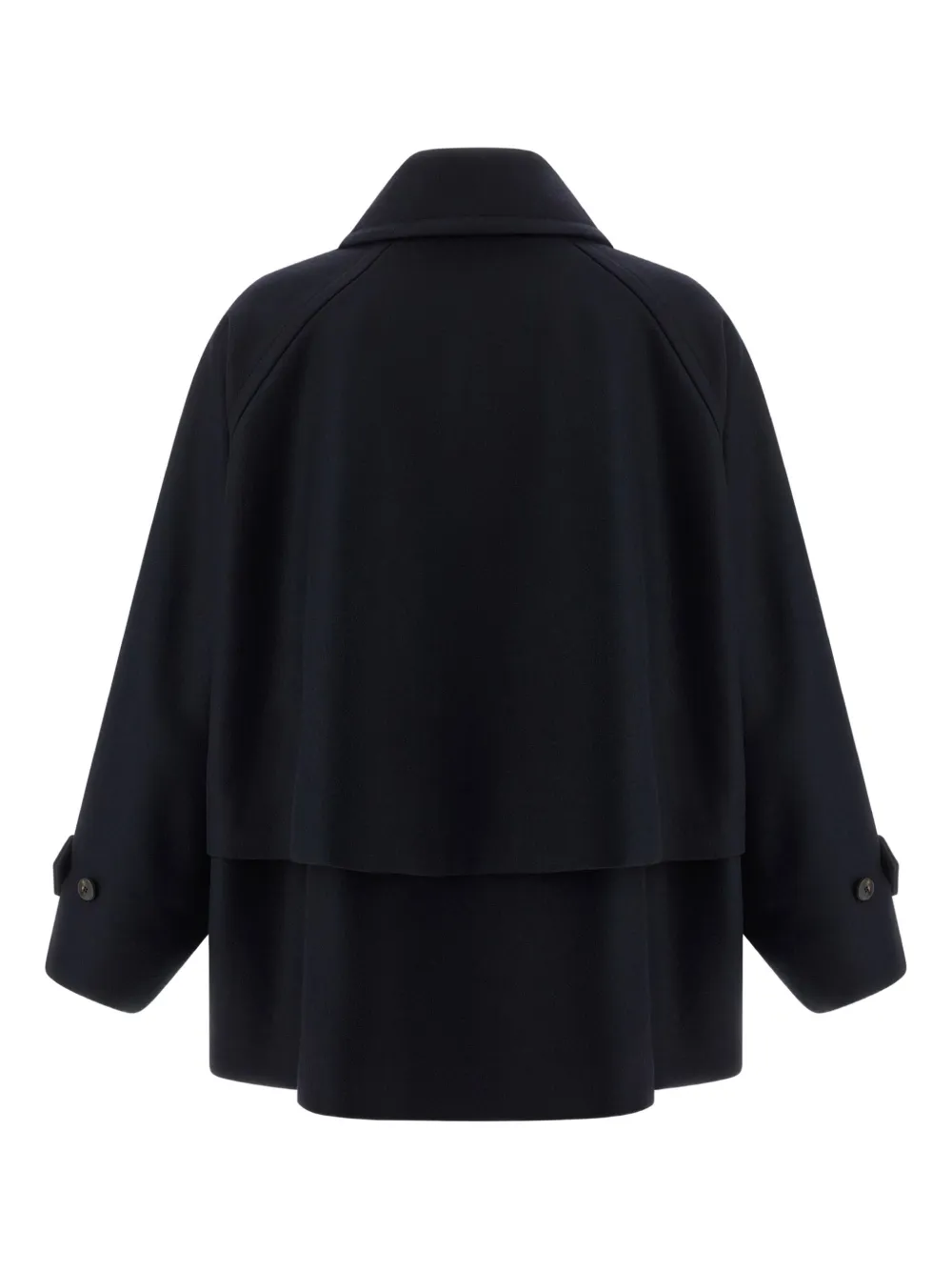 Alberto Biani button batwing-sleeve coat - Blauw