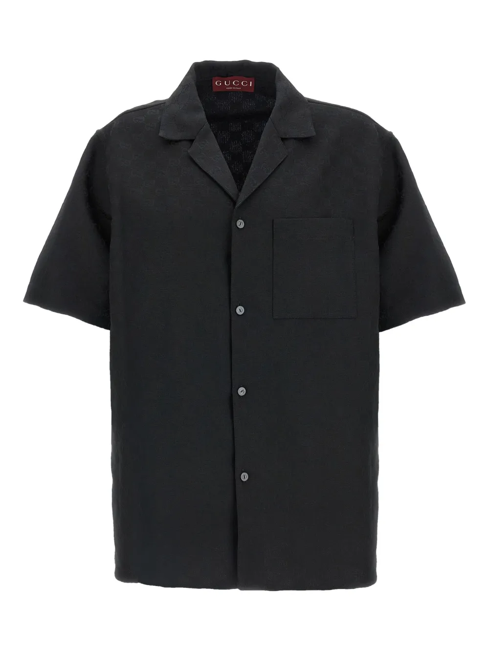 Gucci camisa bowling en jacquard | negro | Image 1
