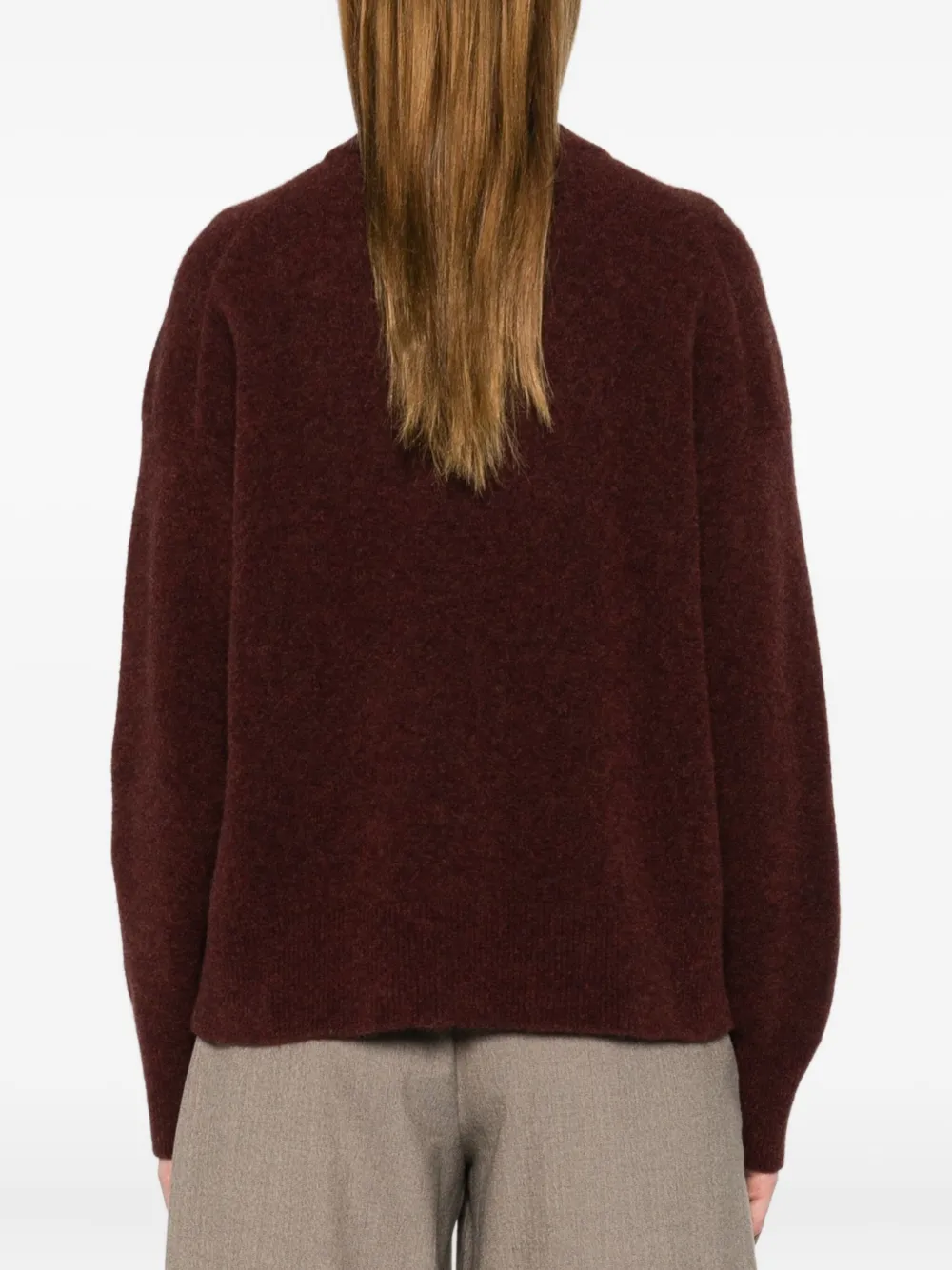 Filippa K Crew-neck Sweater In Burgundy