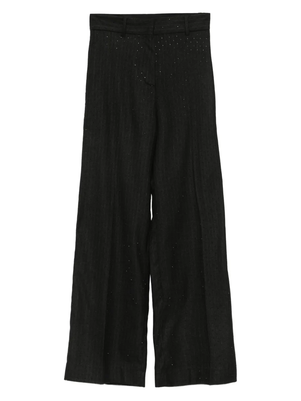 Maje rhinestone pinestripe trousers | Black | Image 1