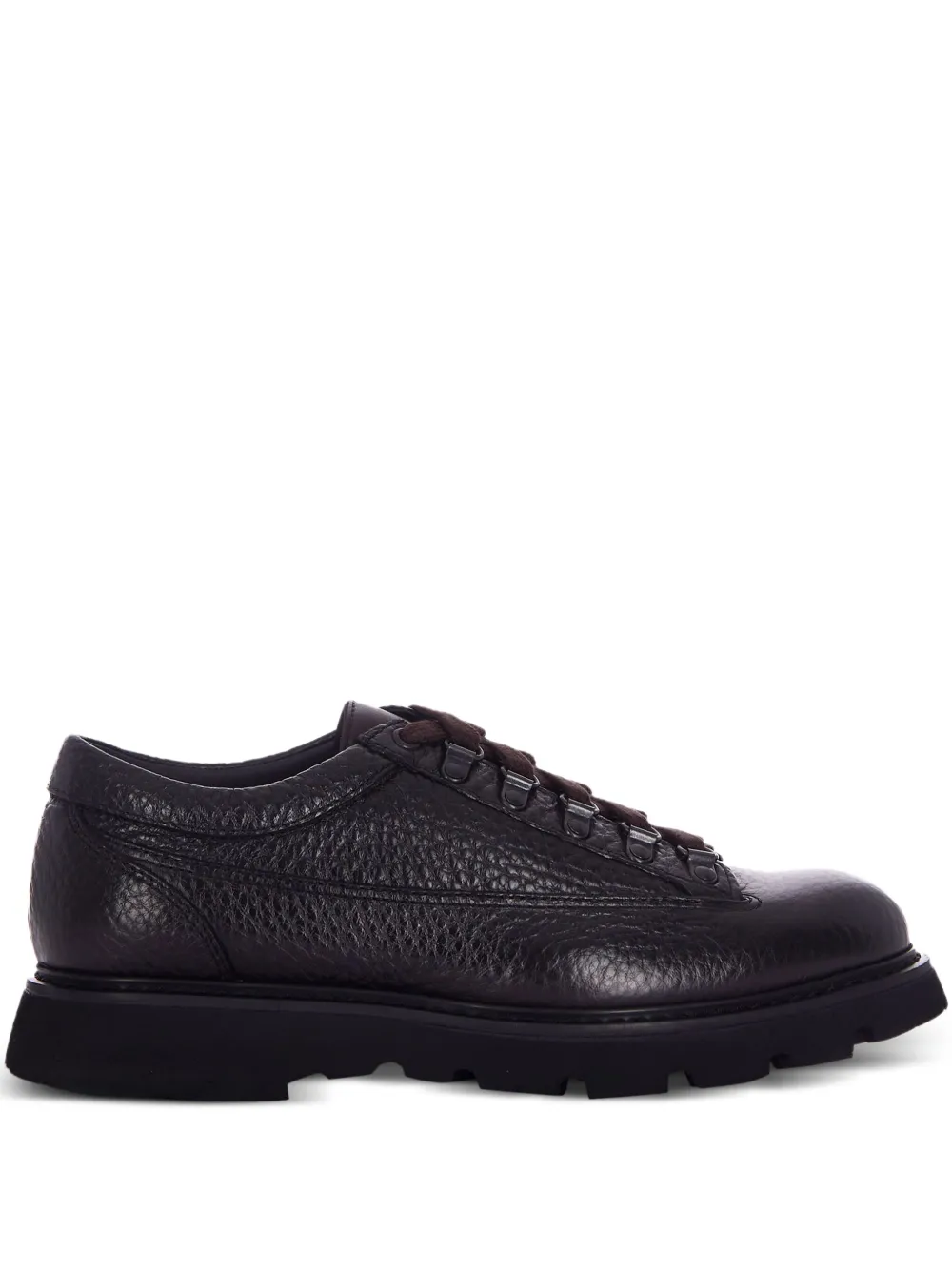 Doucal's textured lace-up shoes | Black | Image 1